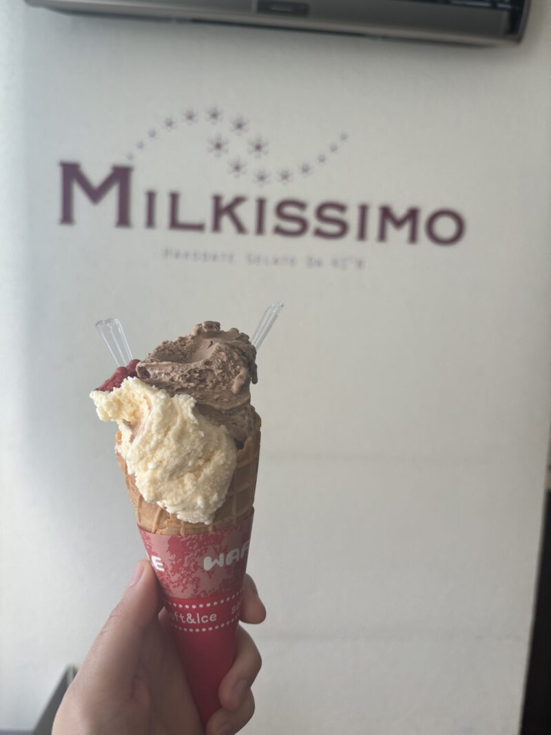 MILKISSIMO（ミルキッシモ）五稜郭タワー店のダブルジェラート