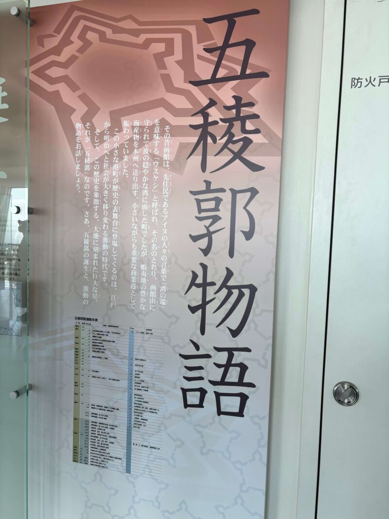五稜郭タワーの歴史紹介パネル