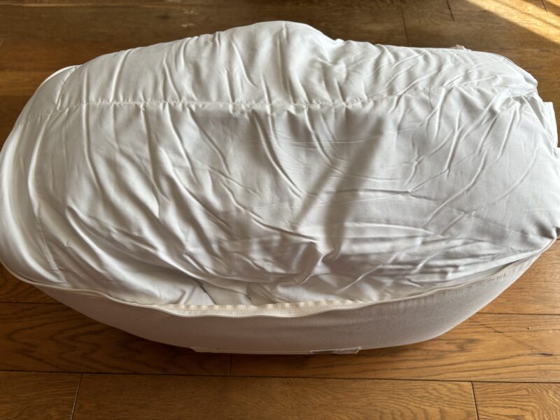 ふっくらしてる無印の羽毛布団二層式